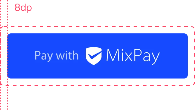 Payment button clear space example